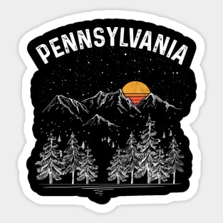 Vintage Retro Pennsylvania State Sticker